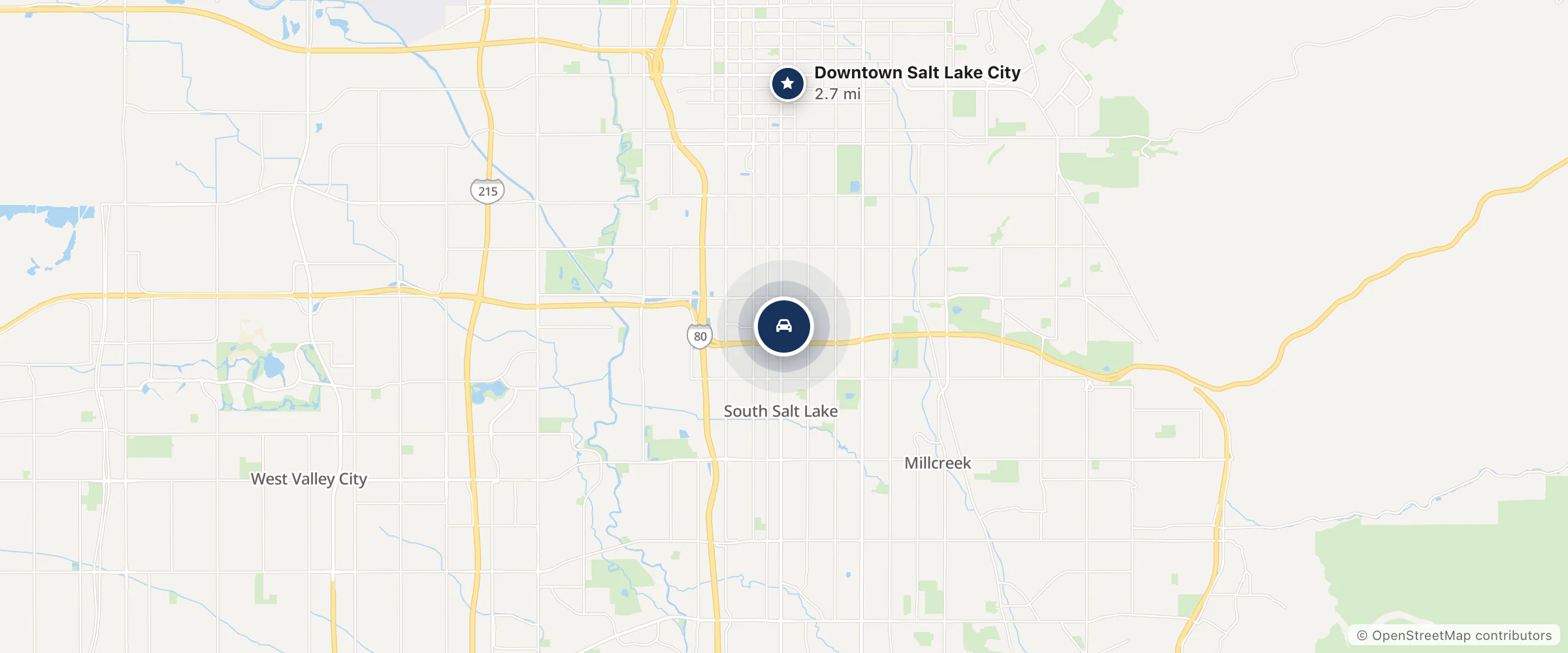 Map showing the location of Salt Lake Valley Chrysler Dodge Jeep Ram
