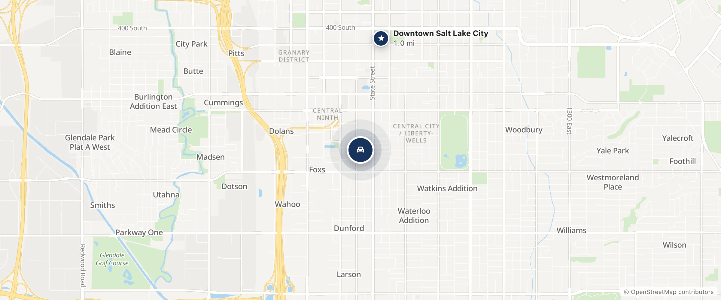 Map showing the location of Murdock Acura