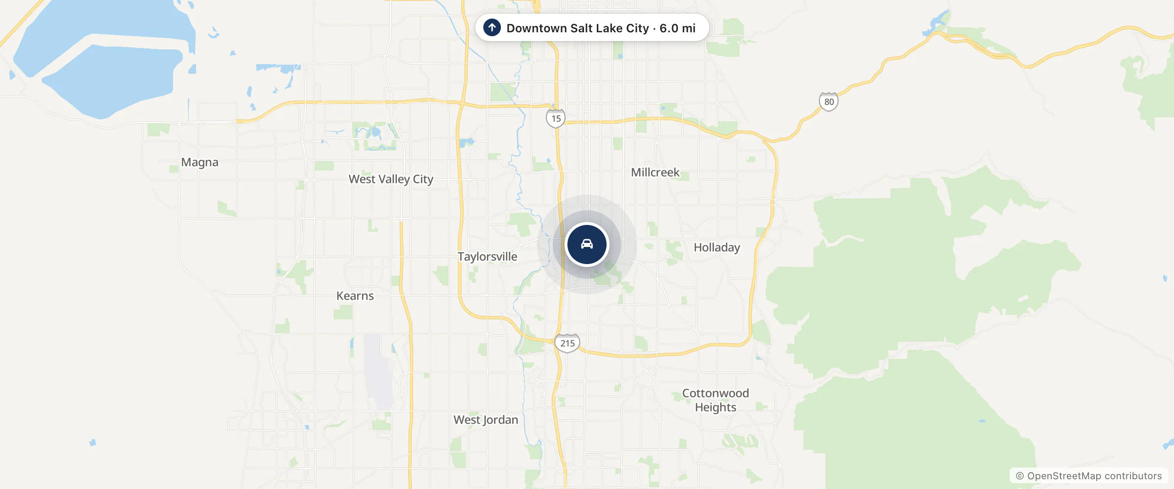 Map showing the location of Tim Dahle INFINITI