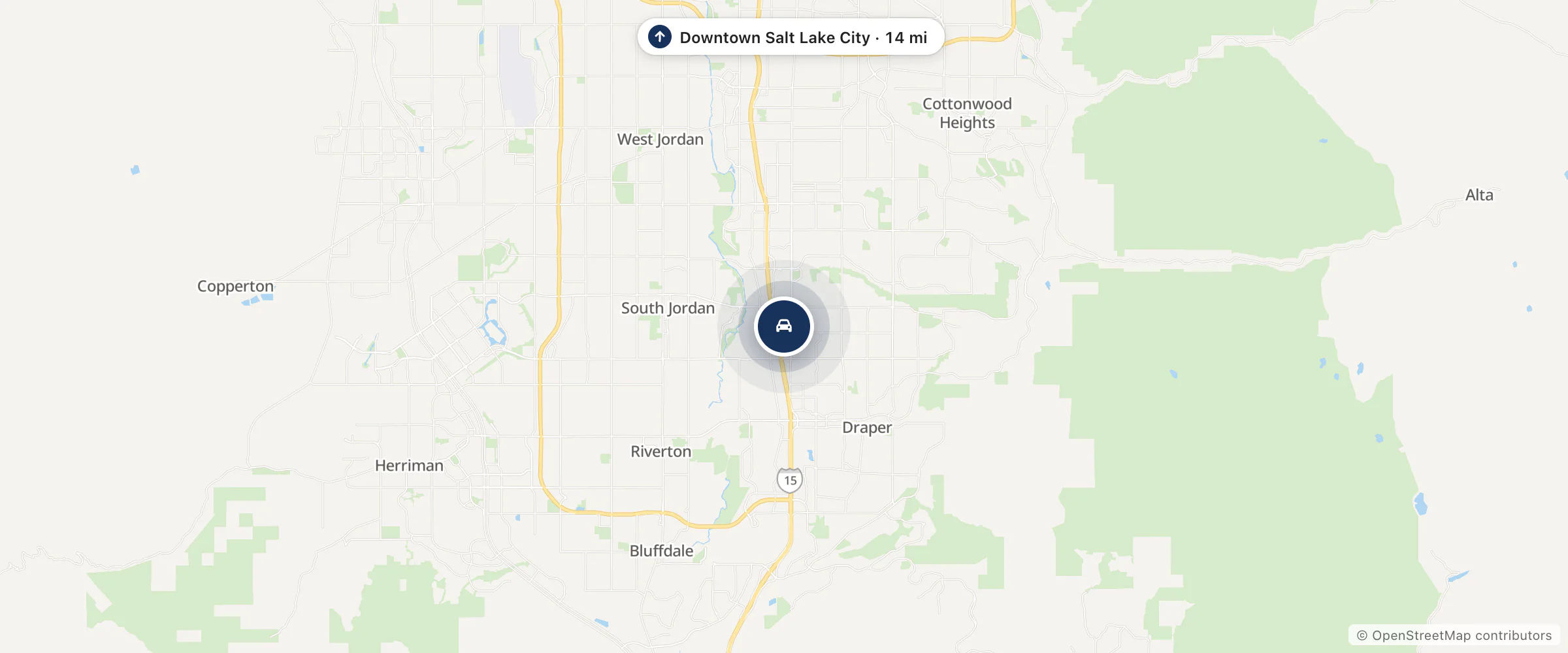 Map showing the location of Larry H. Miller Chrysler Jeep Dodge Ram Sandy