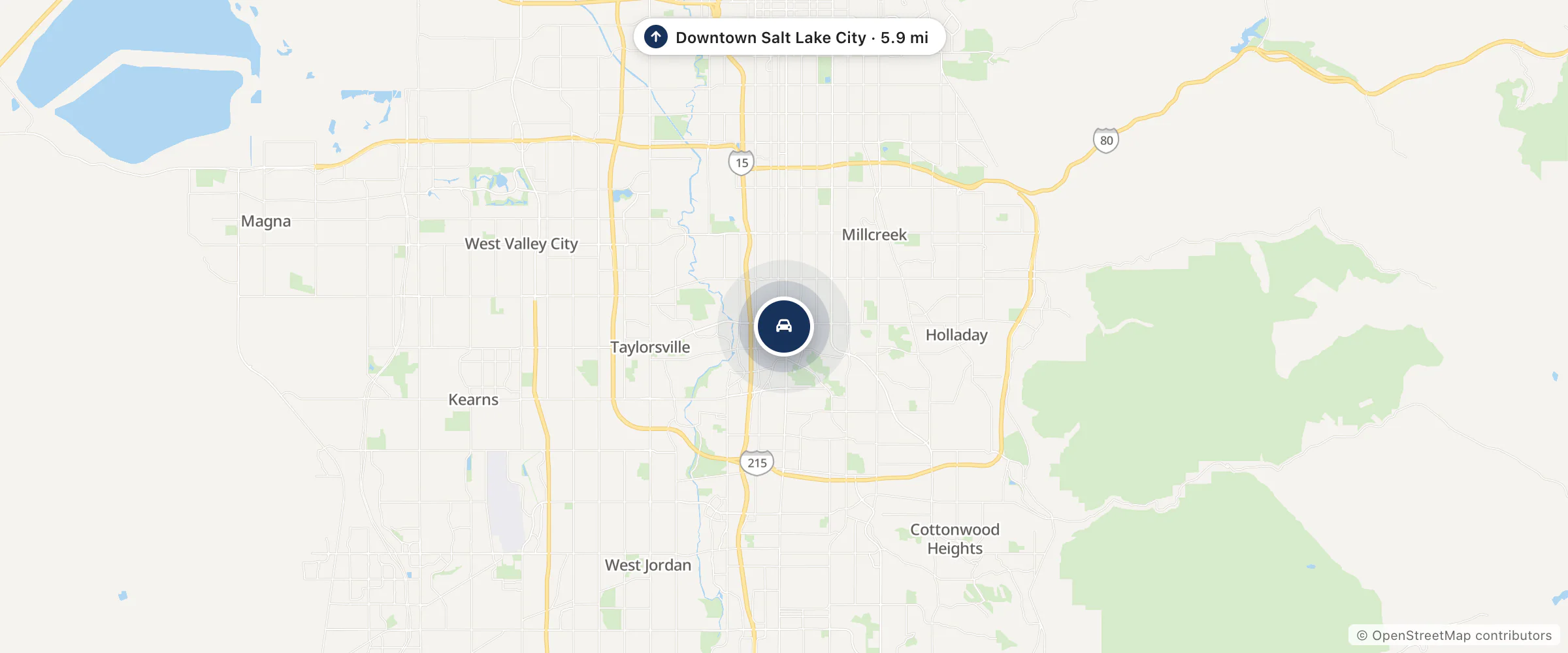 Map showing the location of Tim Dahle Nissan Murray