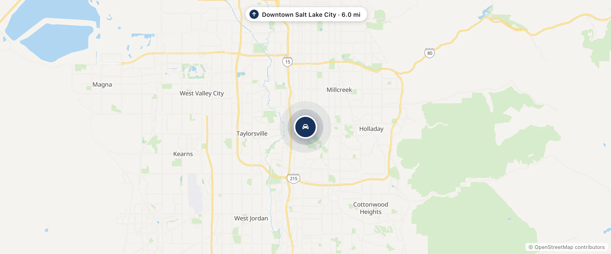 Map showing the location of Tim Dahle Mazda Murray
