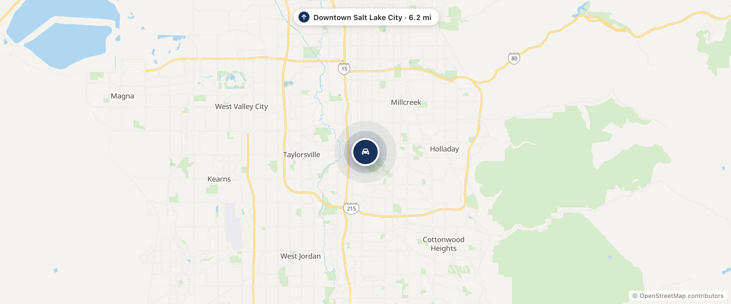 Map showing the location of BMW of Murray