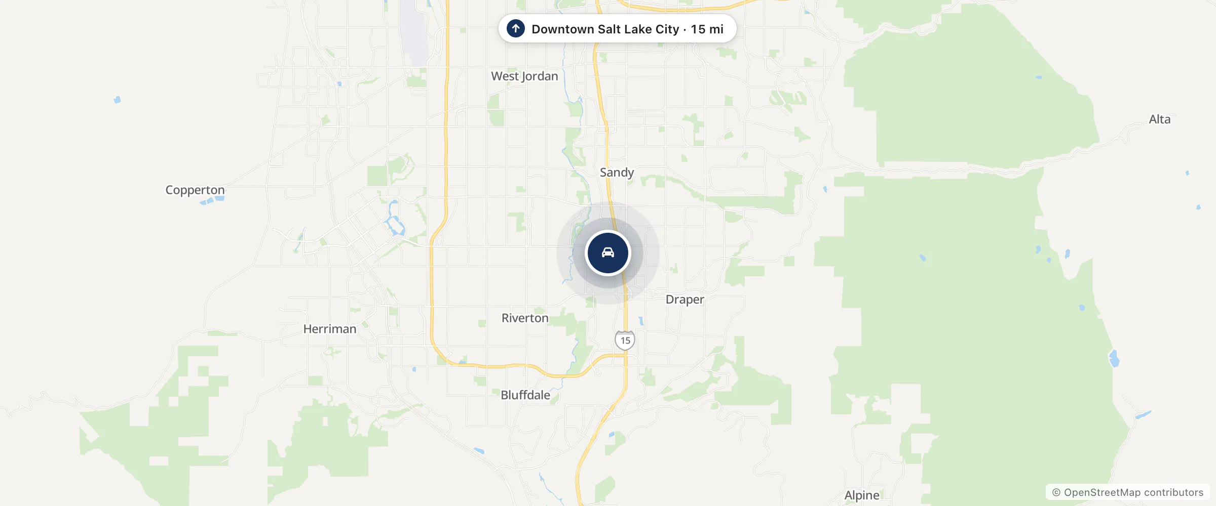 Map showing the location of Mercedes-Benz of Draper